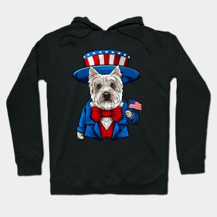 Fourth of July Westie Hoodie